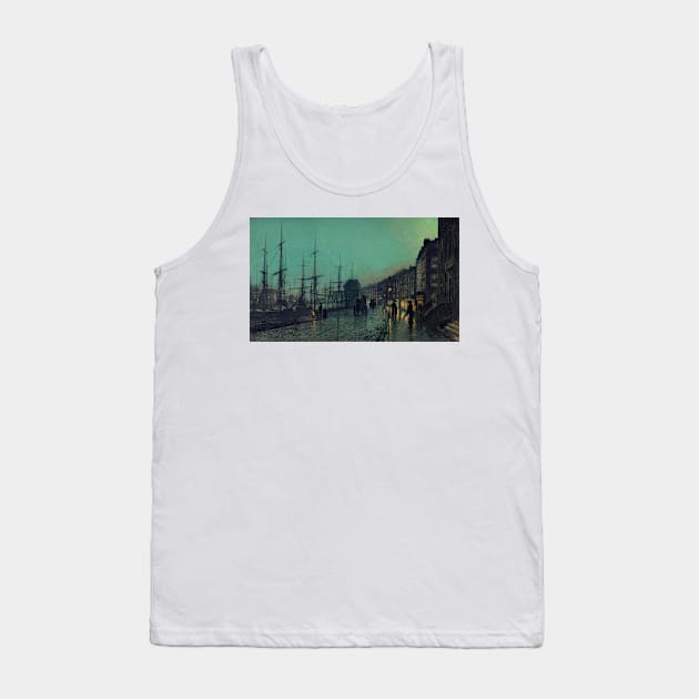 Shipping on the Clyde by John Atkinson Grimshaw Tank Top by Classic Art Stall